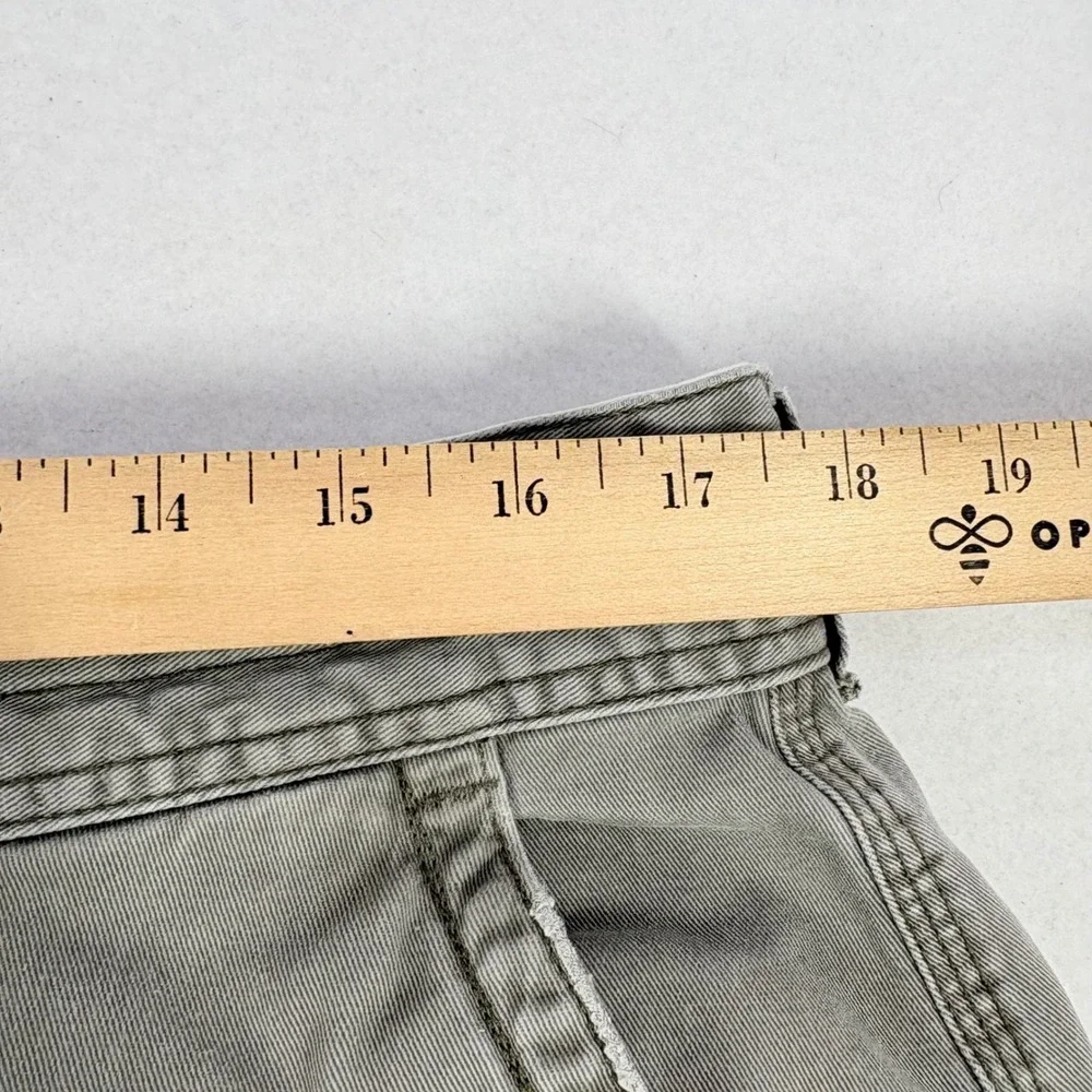VTG Polo Ralph Lauren Men Cargo Shorts Y2K Grey Utility Fits Sz 35 Skater Grunge